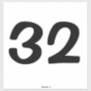 Search for large number stickers Black