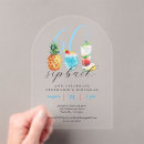 Search for beach 60th birthday invitations Blue