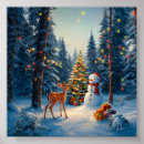 Search for winter scene posters Christmas tree