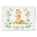 Search for giraffe thank you cards Green
