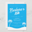 Search for palm tree birthday invitations Blue