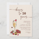 Search for glass invitations Cheers to 50 years