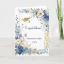 Search for flower graduation cards Blue