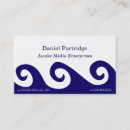 Search for waves business cards Retro