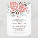 Search for pink and brown wedding invitations floral