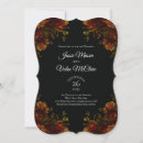 Search for orange and black wedding invitations Gothic