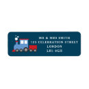 Search for train return address labels Birthday