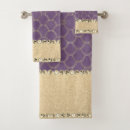 Search for purple and gold bath towels Elegant