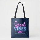 Search for good vibes tote bags blue