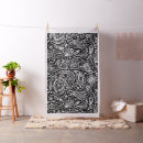 Search for black and white floral fabric Vintage
