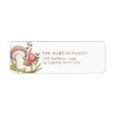 Search for mushroom return address labels Watercolor