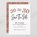 Search for 30th birthday save the dates Glitter