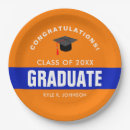 Search for graduation paper plates School colors