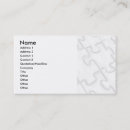 Search for puzzle pieces business cards White