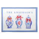 Search for blue christmas placemats Chinoiserie