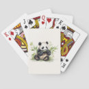 Search for panda playing cards Watercolor