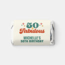 Search for teal 50th birthday favors Typography