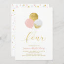 Search for balloons birthday invitations Girl