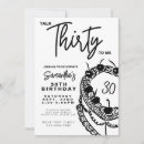 Search for black and white 30th birthday invitations Thirty thirtieth