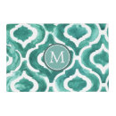 Search for monogram placemats Teal