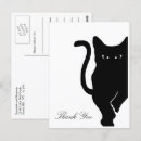 Search for black cat thank you postcards Cats