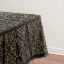 Search for black and gold tablecloths Retro