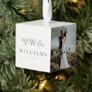 Search for monogram ornaments newlywed