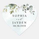 Search for sage green wedding stickers Elegant summer botanical wreath