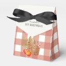 Search for red gingham favor boxes Birthday
