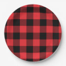 Search for buffalo plaid paper plates Red
