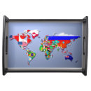 Search for world map serving trays America