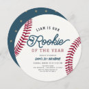 Search for baseball 1st birthday invitations Rookie