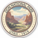 Search for zion national park stickers Retro vintage travel