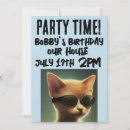 Search for cool cat birthday invitations Funny