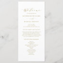 Search for gold wedding programs Elegant