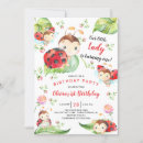 Search for ladybug birthday invitations Girl