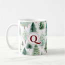 Search for christmas monogram mugs Modern elegant