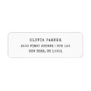 Search for typewriter return address labels Professional