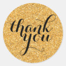 Search for black gold glitter thank you stickers Trendy
