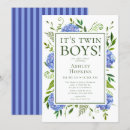 Search for twin baby boy shower invitations Watercolor