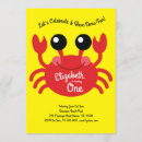 Search for crab birthday invitations Colorful