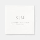Search for monogram wedding napkins Traditional classic classy