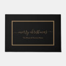 Search for merry christmas doormats Black and gold