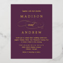 Search for purple and gold wedding invitations Classic