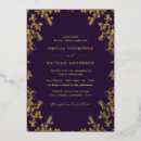 Search for purple and gold invitations Elegant