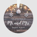 Search for wood ornaments First christmas married