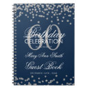 Search for 60th birthday guest book notebooks Navy blue
