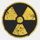 Search for nuclear radiation symbol stickers atomic