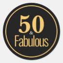 Search for 50 and fabulous stickers Gold and black