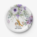 Search for deer baby shower plates Sweet forest friends